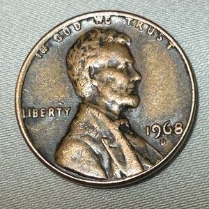 1968 D Lincoln Penny